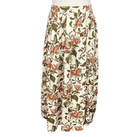 Vintage 80’s/ 90’s Handmade Skirt Set Autumn Floral Print S - Picture 3 of 11